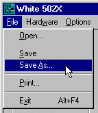 Screen - File | Save As